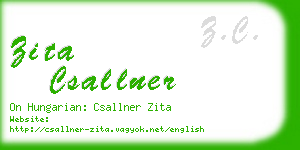 zita csallner business card